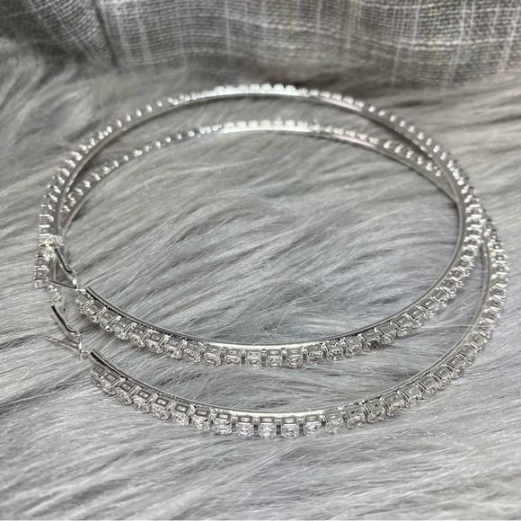 Big Hoop Crystal Earrings - Picture 8 of 13